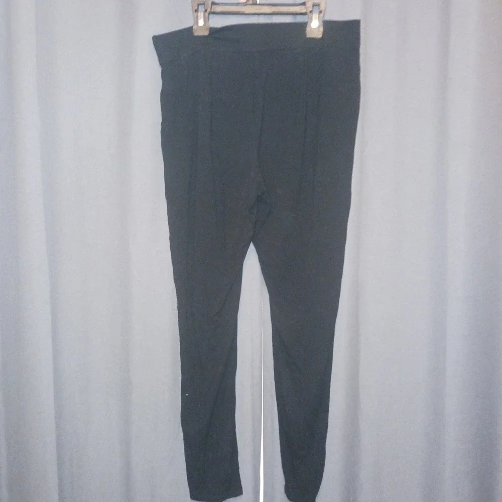 Eileen‎ Fisher Black Stretch Pants leggings joggers Pull On Casual